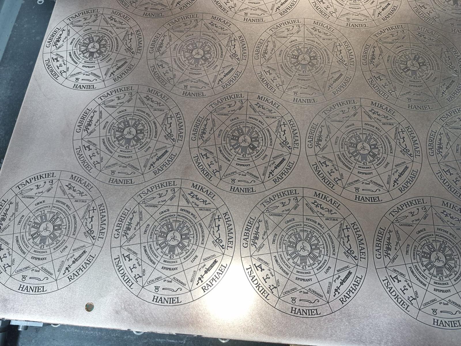 Engraving close-up